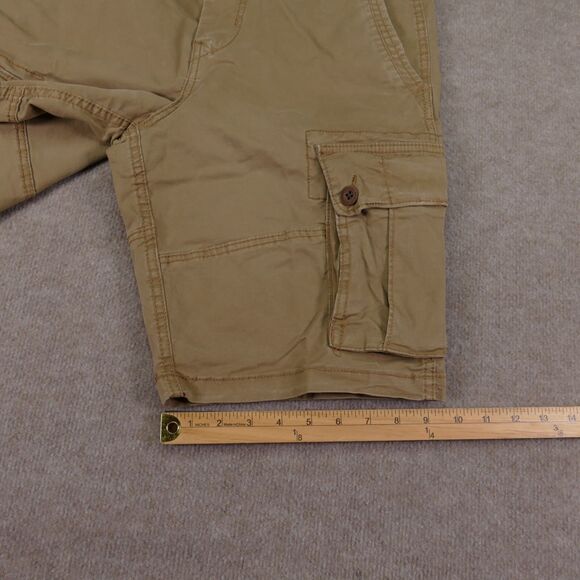 American Eagle Cargo Shorts 30 Classic Fit Flex Stretch Brown Pockets - Picture 10 of 15